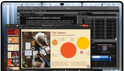 MacBook Pro mit PROLED XDR Display, Farbe Space Schwarz, das Display zeigt eine Präsentation, die in Microsoft PowerPoint erstellt wird, wobei Inhalte mithilfe von JupyterLab und Terminal erstellt werden