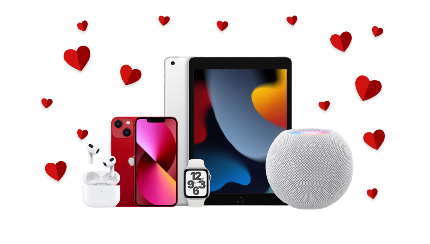 Foto Apple Lineup Valentinstag 2022.